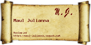 Maul Julianna névjegykártya